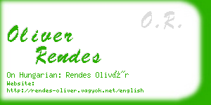 oliver rendes business card